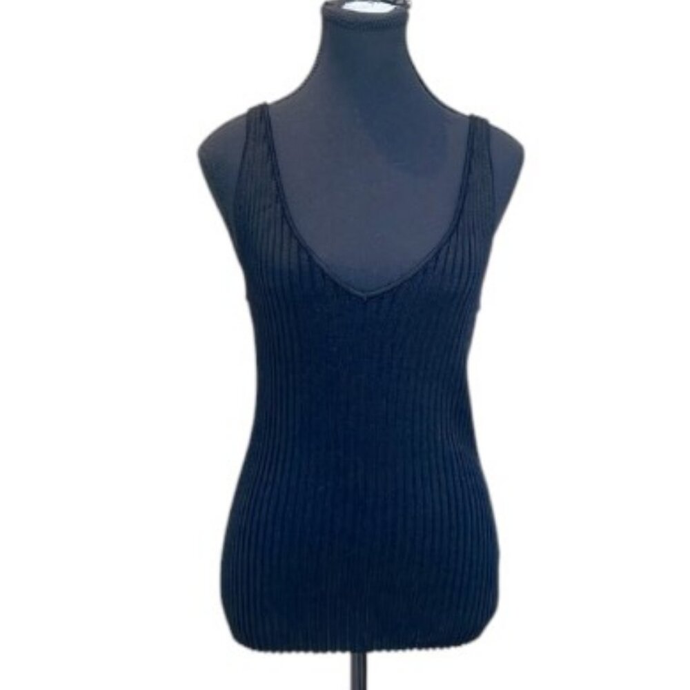 Carmen Marc Valvo ribbed tank top size L